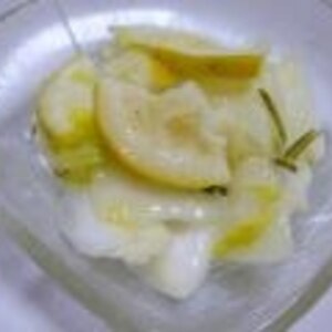 ポリ袋＆昆布茶で簡単！白菜のレモン漬け